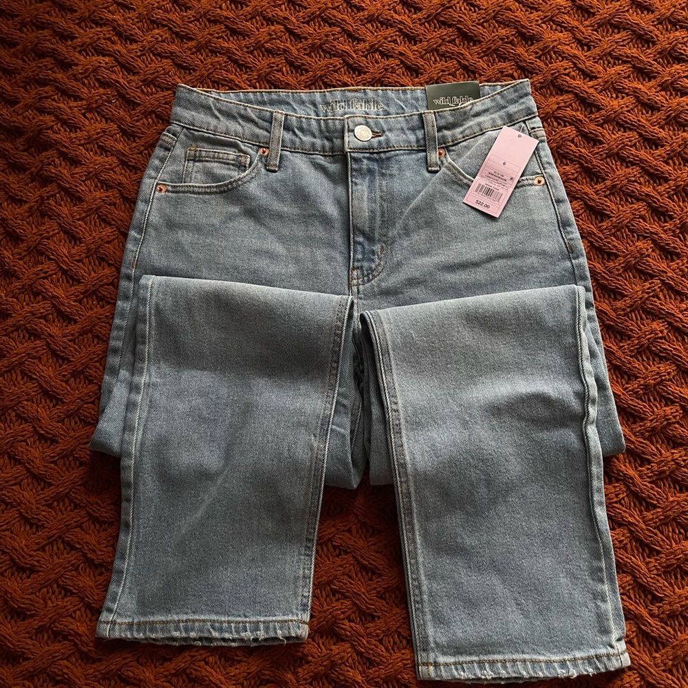 target wild fable high rise straight ankle jeans size 28